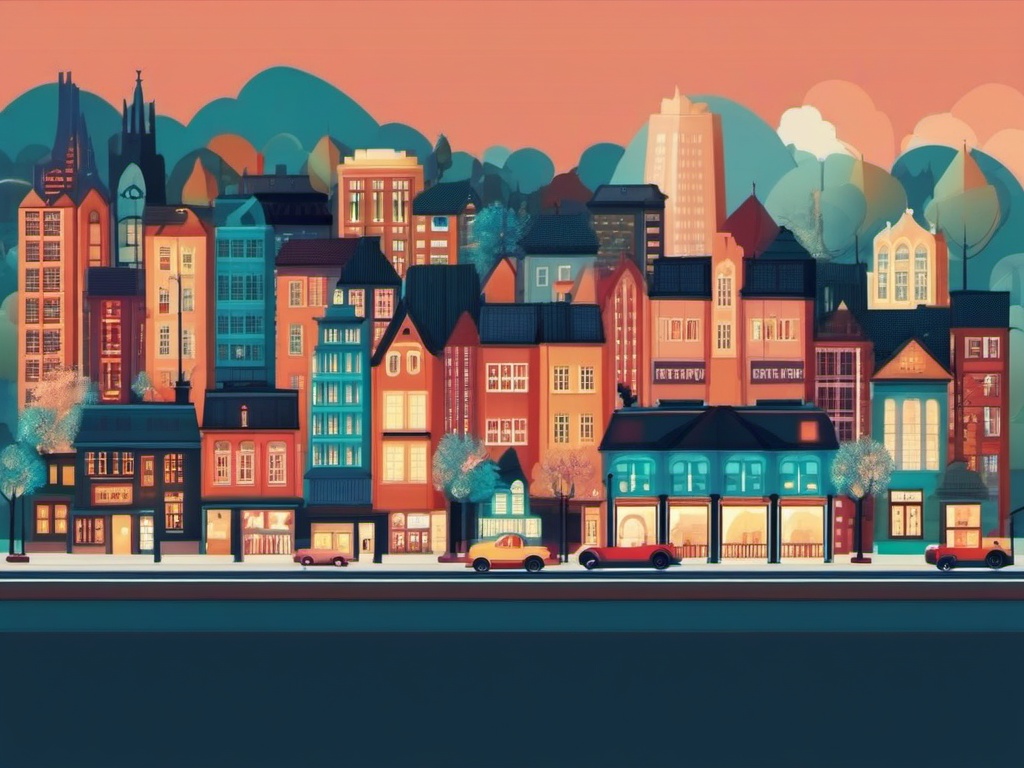 cute city wallpaper  ,desktop background wallpaper