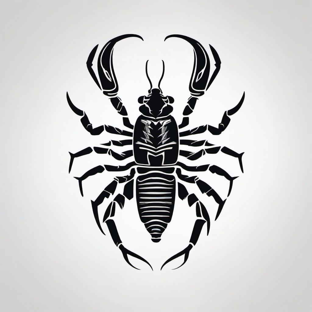 Scorpion Tattoo Flash - Explore flash tattoo options featuring scorpion designs for a quick and stylish ink choice.  simple vector color tattoo,minimal,white background