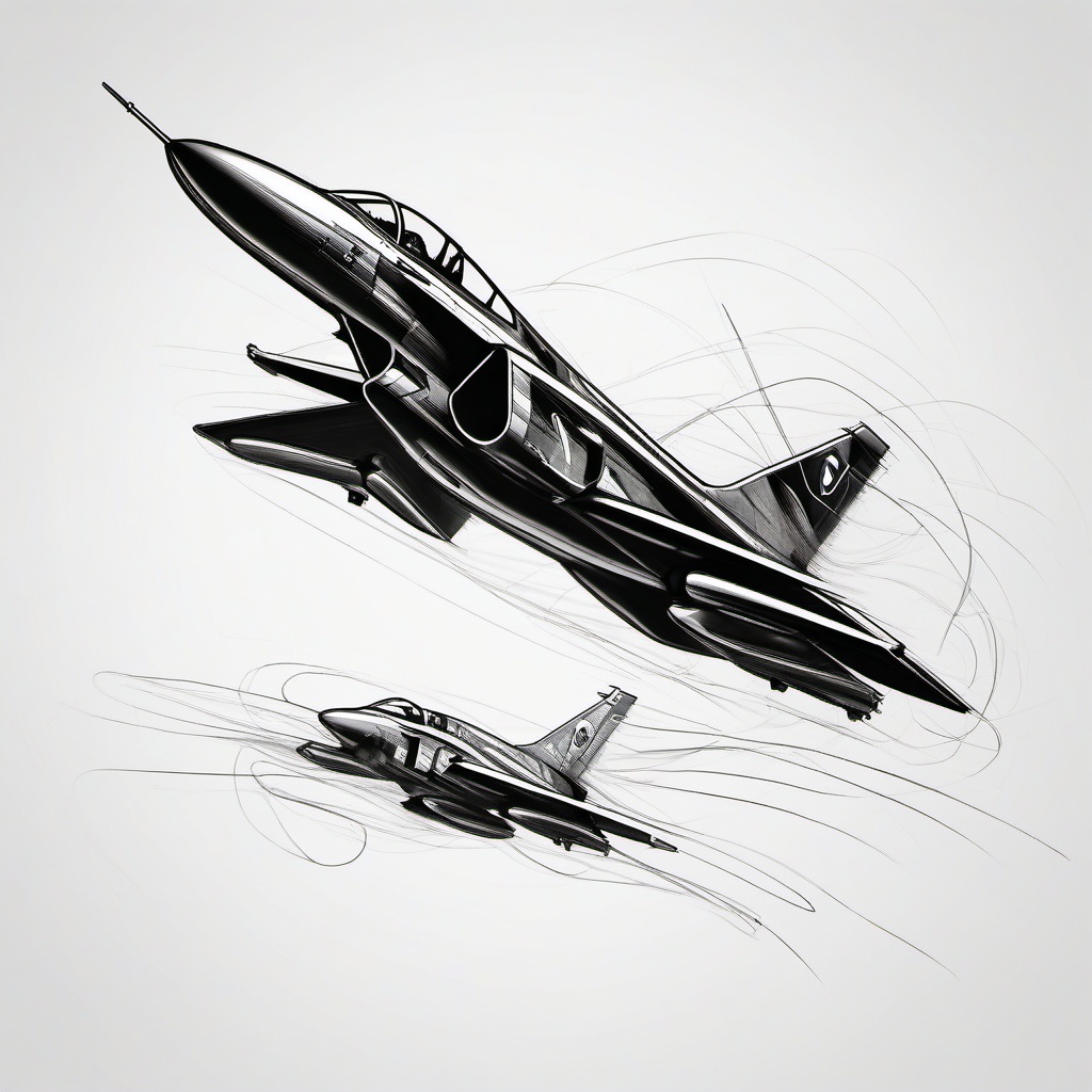 drawing of jet  minimal rough scribbles,doodles,black and white