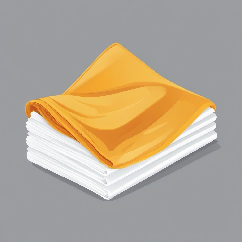 Cleaning rag being used on a surface clipart.  vector style illustration, white background