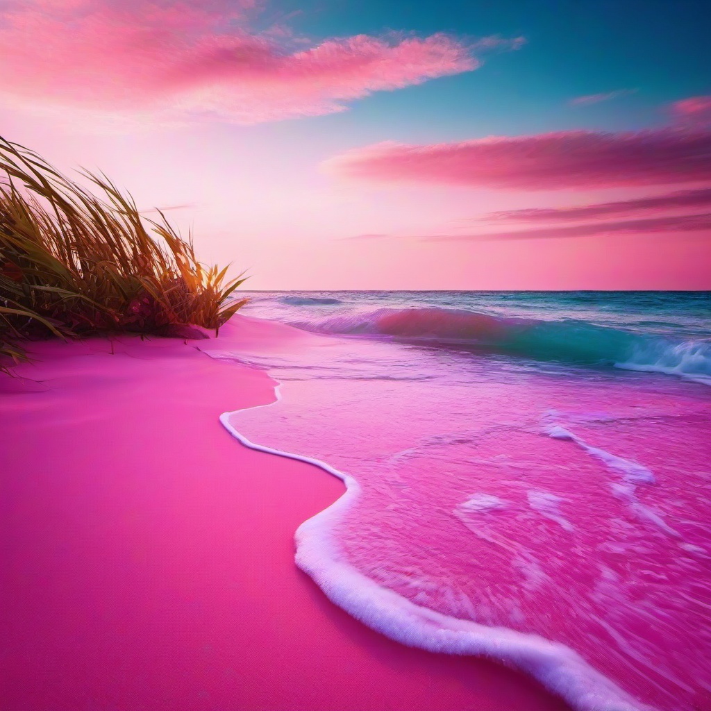 Beach background - pink beach wallpaper hd  