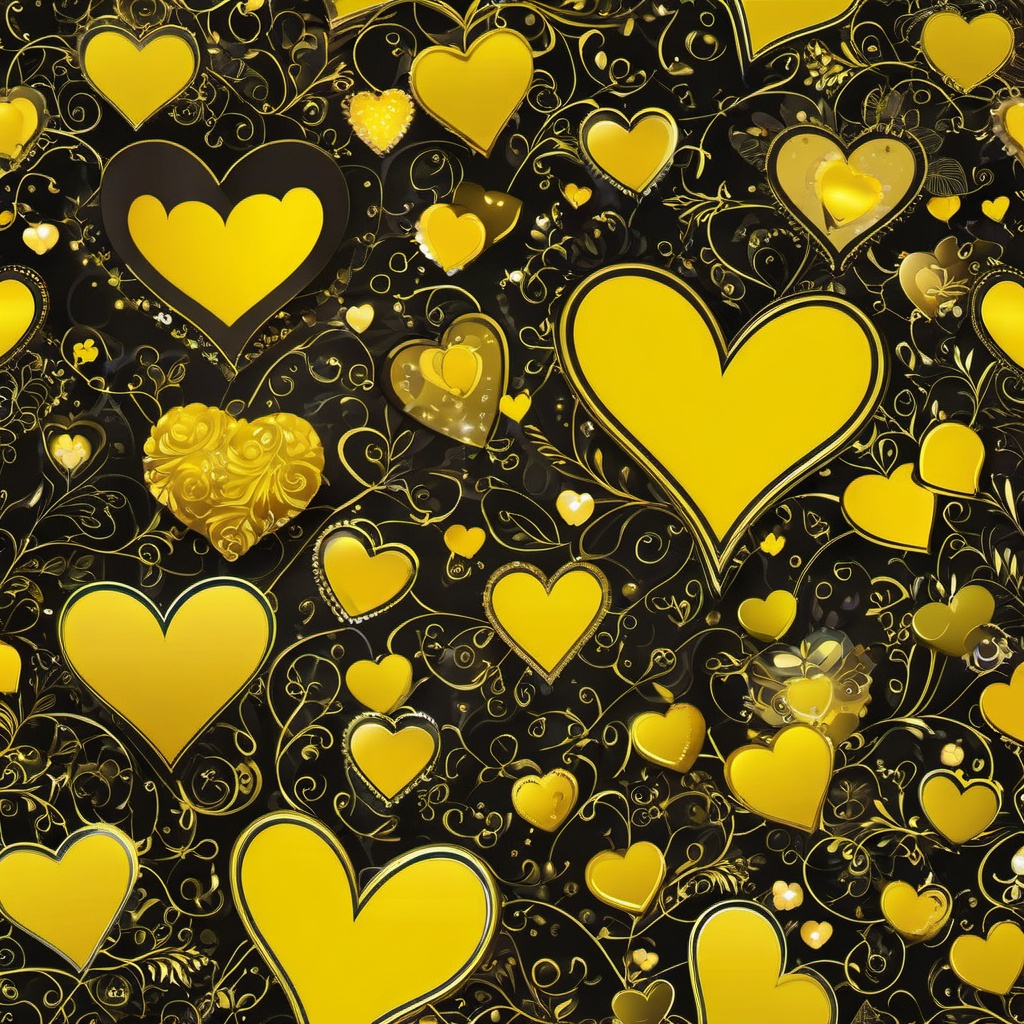 Heart Background Wallpaper - yellow heart background  