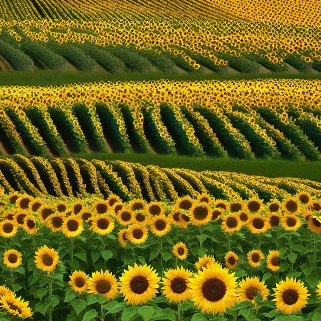 Sunflowers Wallpaper - Sunflower Fields in the Idyllic Tuscany Countryside wallpaper, abstract art style, patterns, intricate