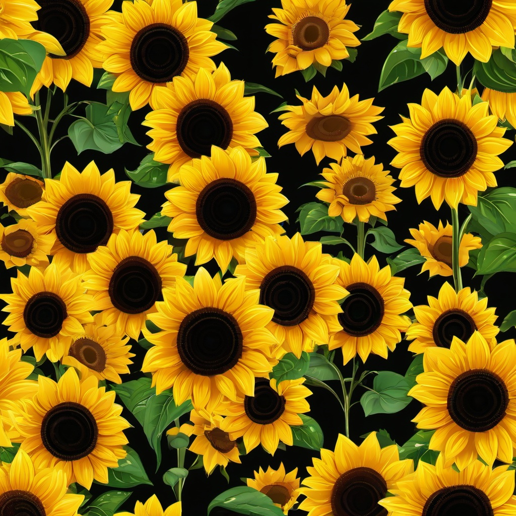 Sunflower Background Wallpaper - cartoon sunflower background  