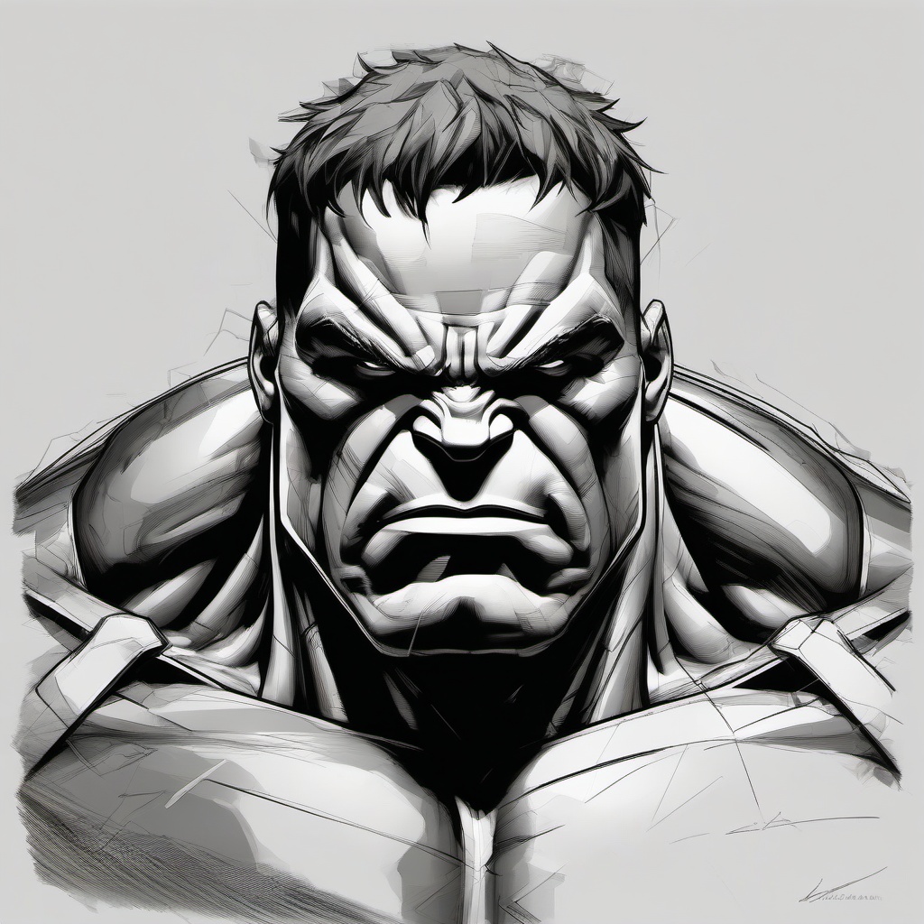 drawings of hulk  minimal rough sketch scribbles,doodles,black and white