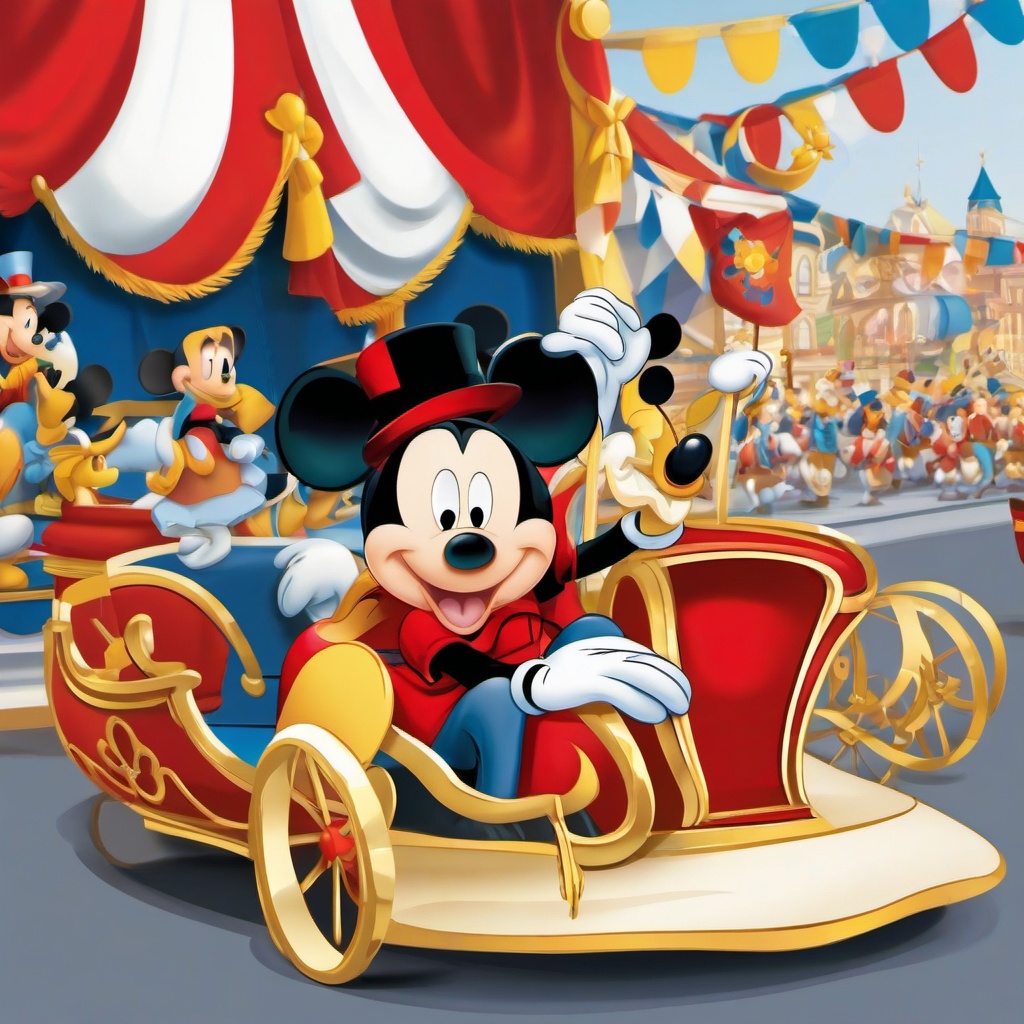 Mickey Mouse clipart - Mickey Mouse on a parade float  