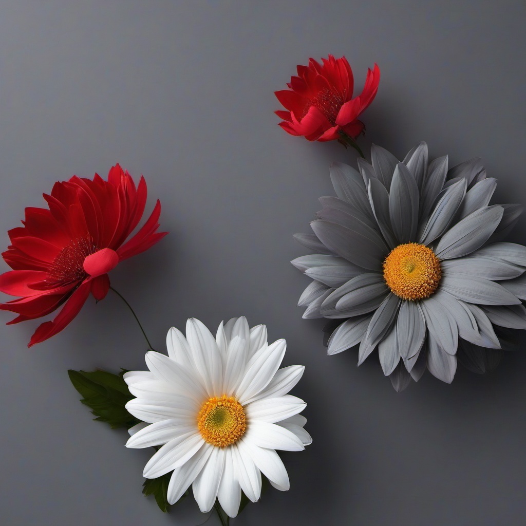 Grey Background Wallpaper - flowers with grey background  