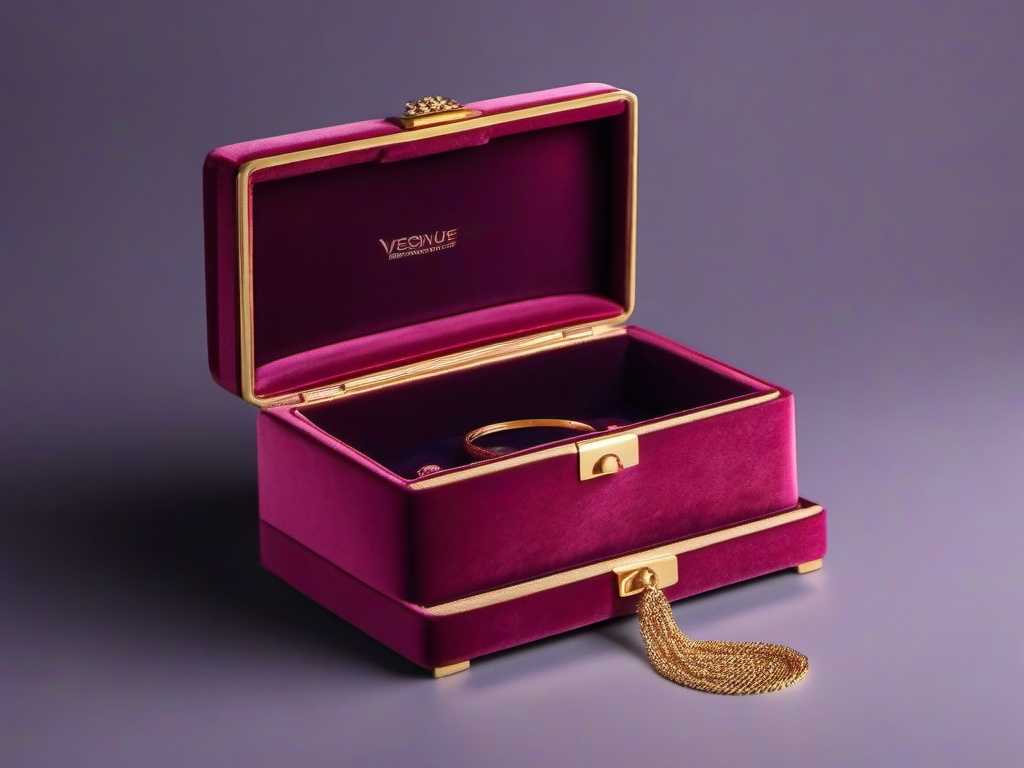 Velvet jewelry box staging top view, product photoshoot realistic background, hyper detail, high resolution