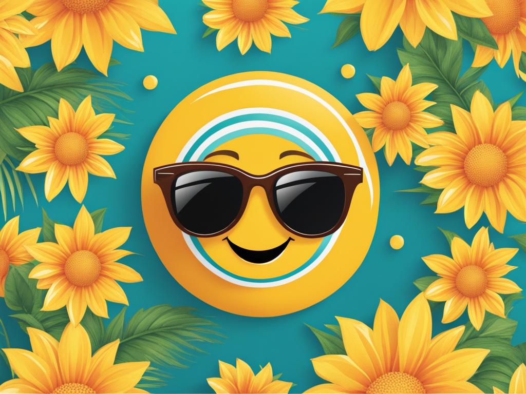 summer clip art - a cheerful sun donning sunglasses, celebrating endless summer vibes 