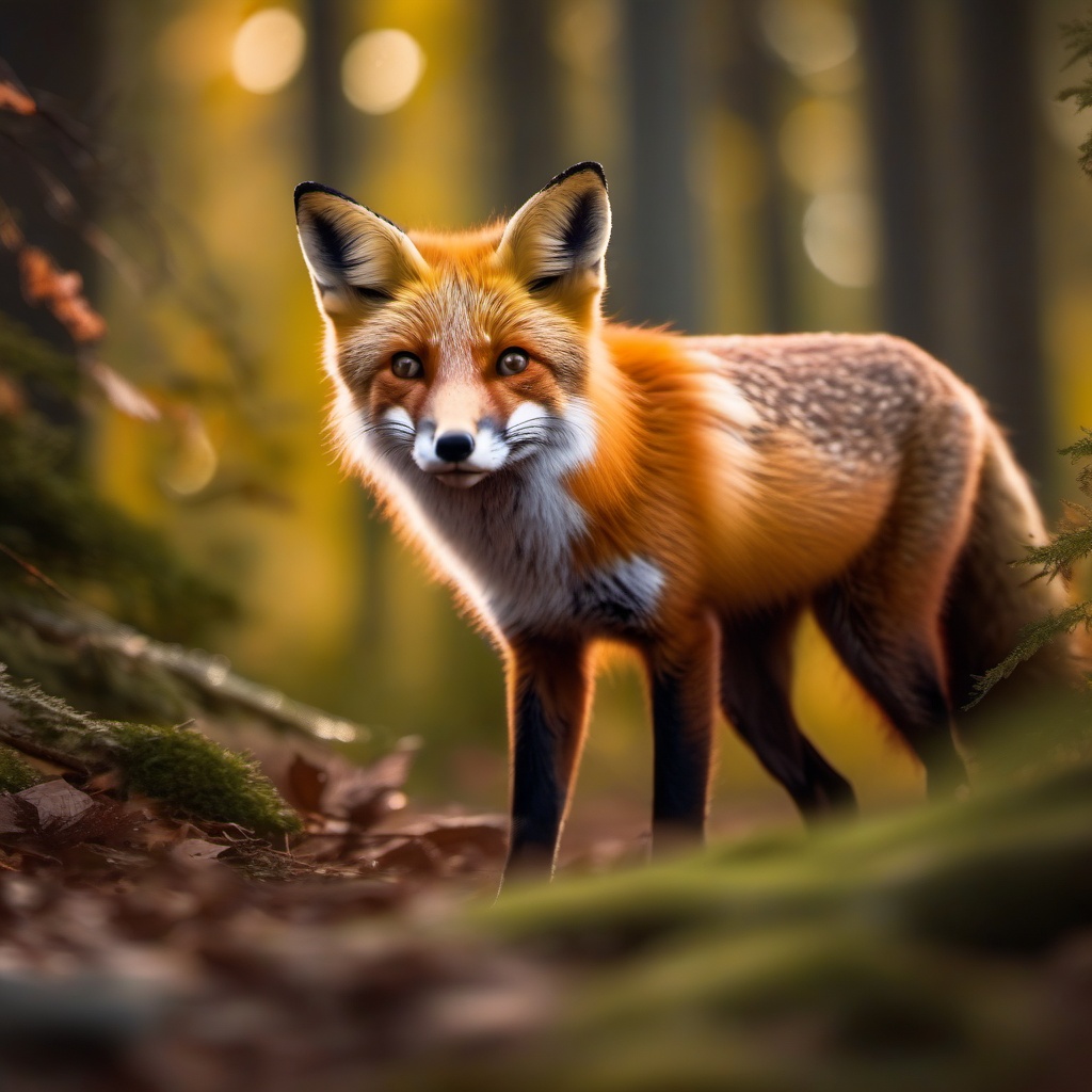 Cute Red Fox Exploring in a Woodland Haven 8k, cinematic, vivid colors