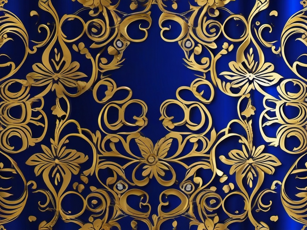 Royal Blue And Gold Background - Regal royal blue with gold accents.  background wallpaper