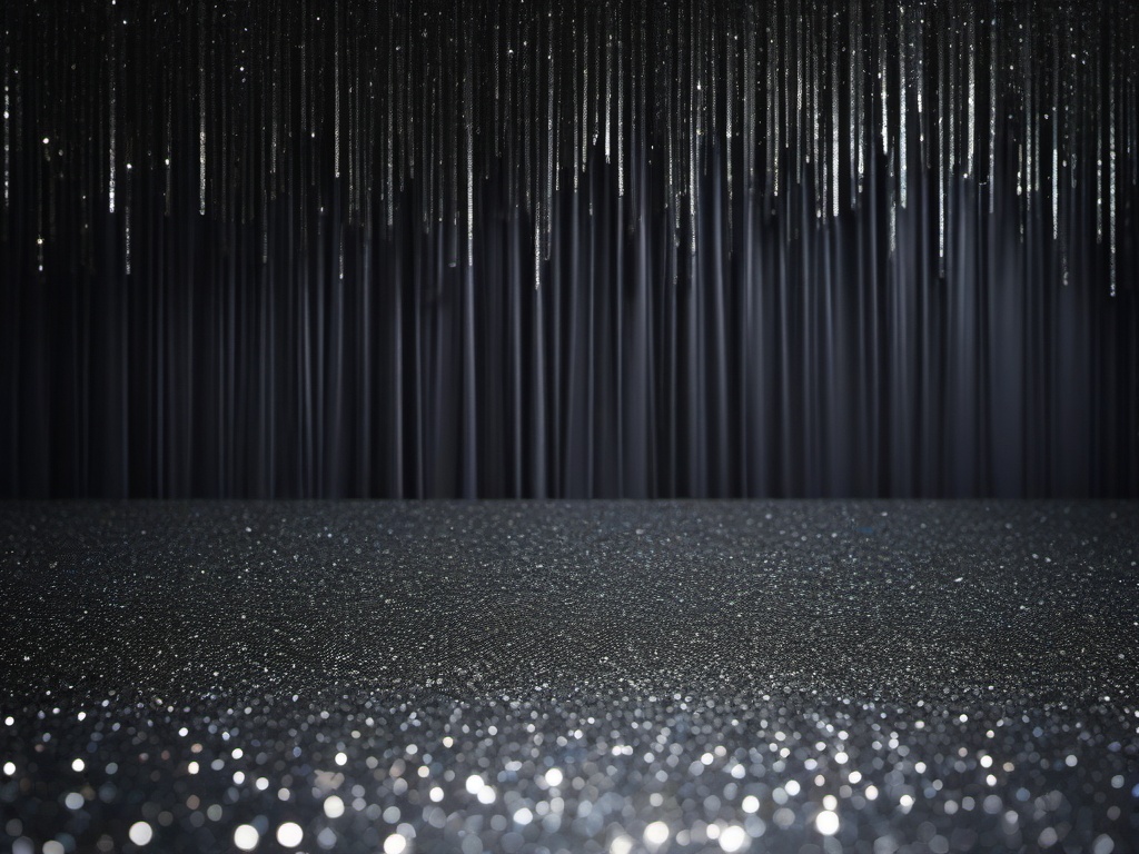 Dark Silver Glitter Background  