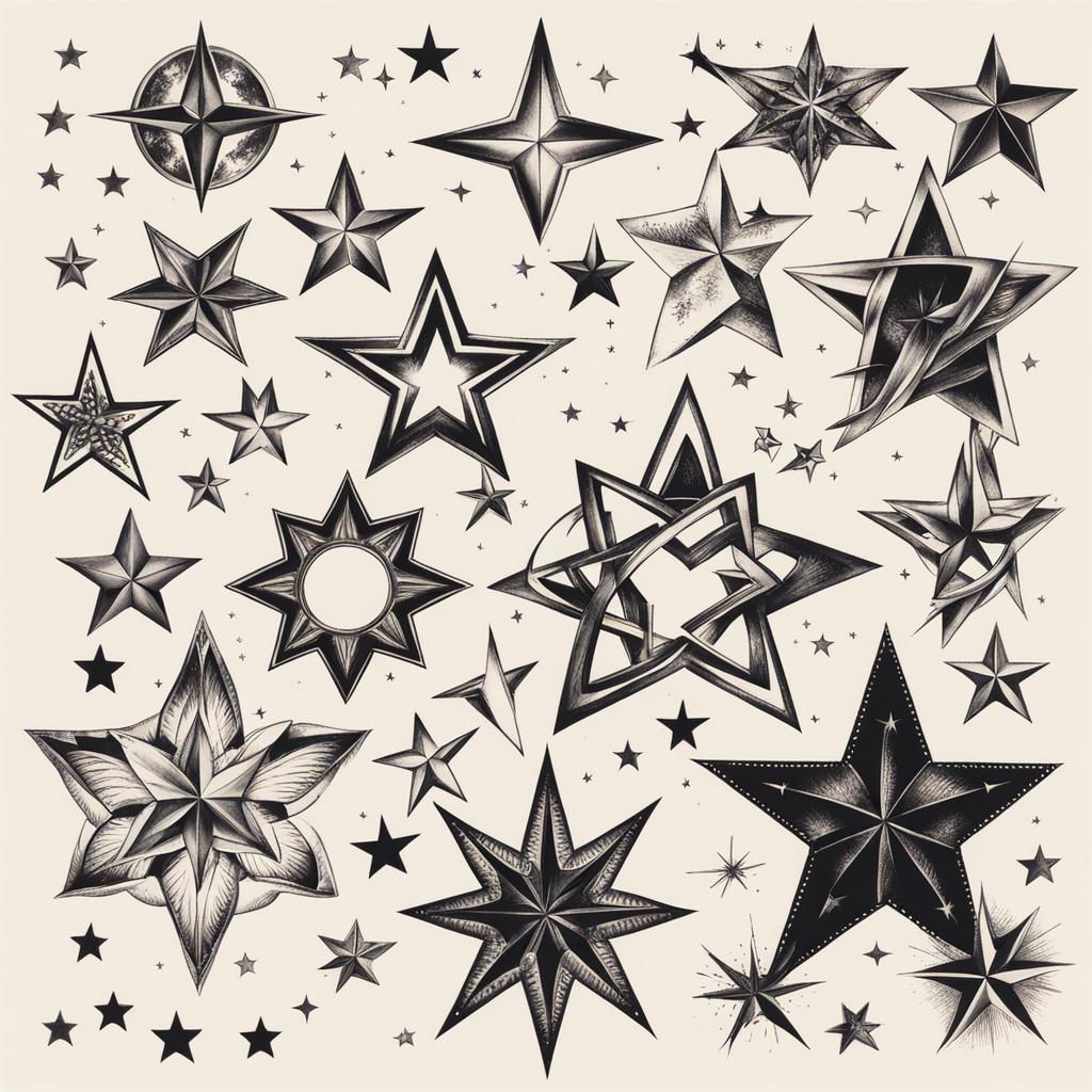 star tattoo designs, each star symbolizing unique personal significance. 