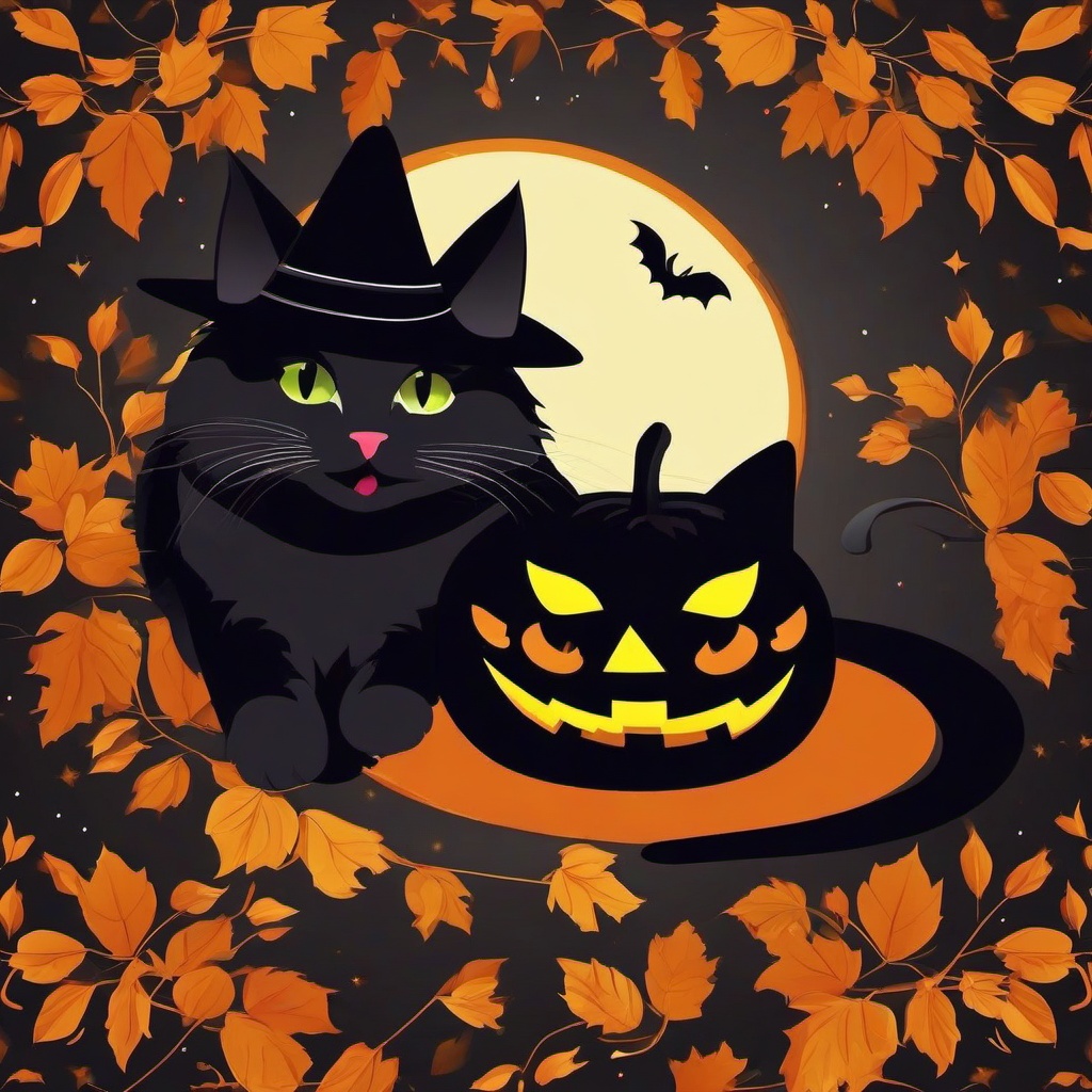 Cat Background Wallpaper - halloween witch cat wallpaper  