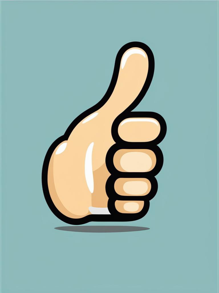 thumbs up clipart - a cheerful thumbs-up gesture for approval 