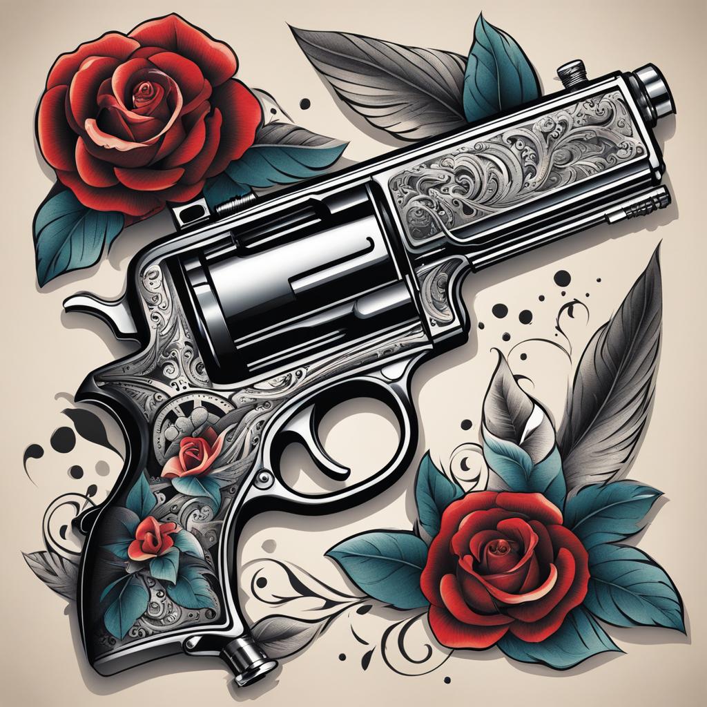 tattoo gun illustrations, highlighting the artistry of tattooing. 