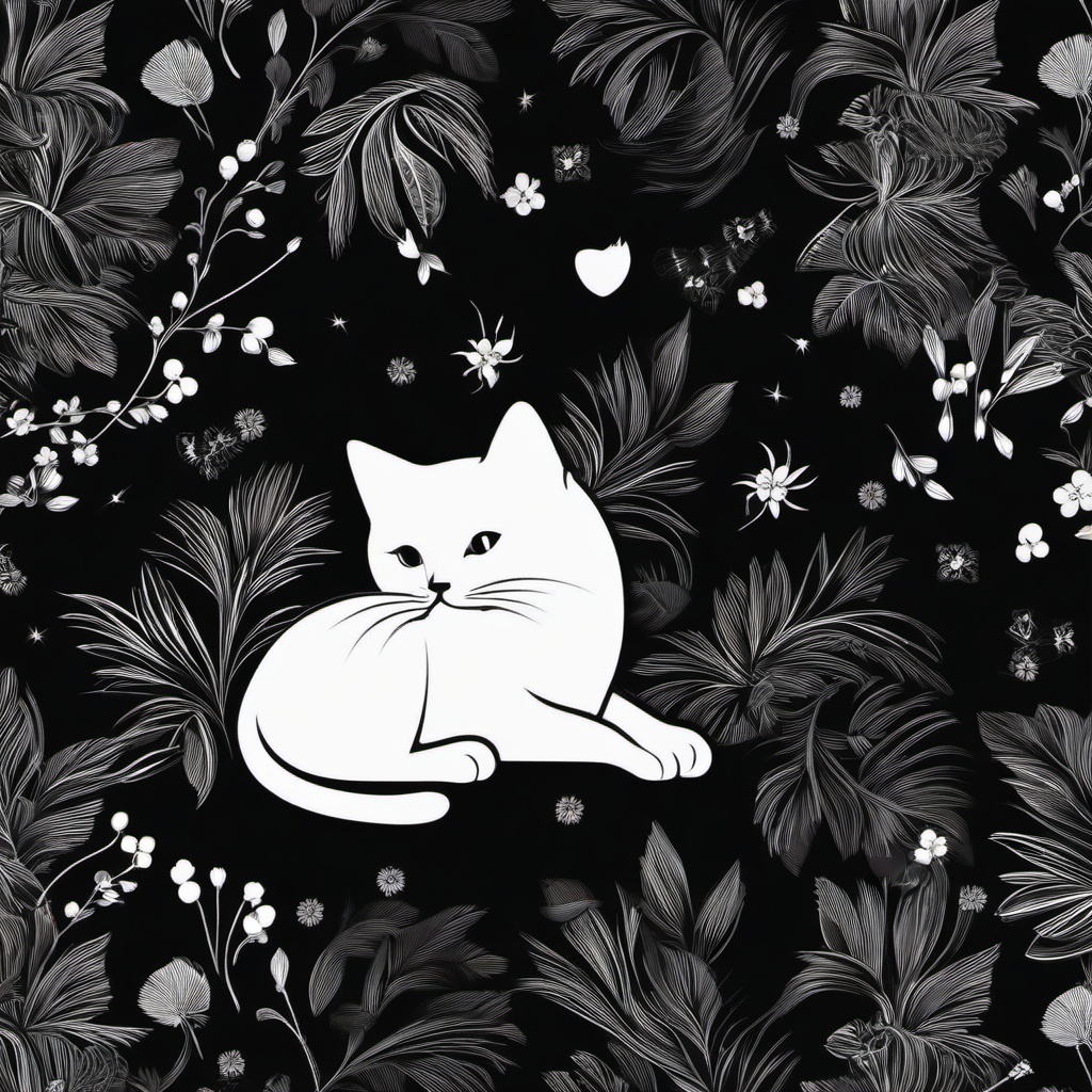 Cat Background Wallpaper - cat on black background  