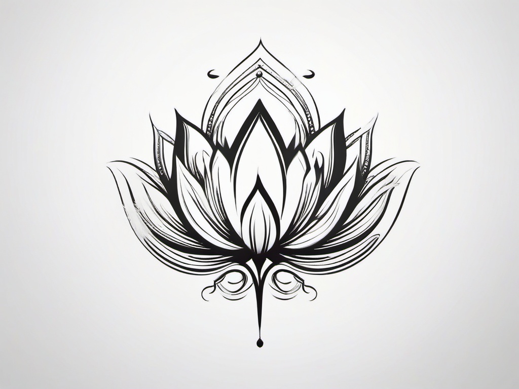 Lotus Tattoo Designs - Various designs for tattoos featuring the lotus flower.  simple color tattoo,minimalist,white background