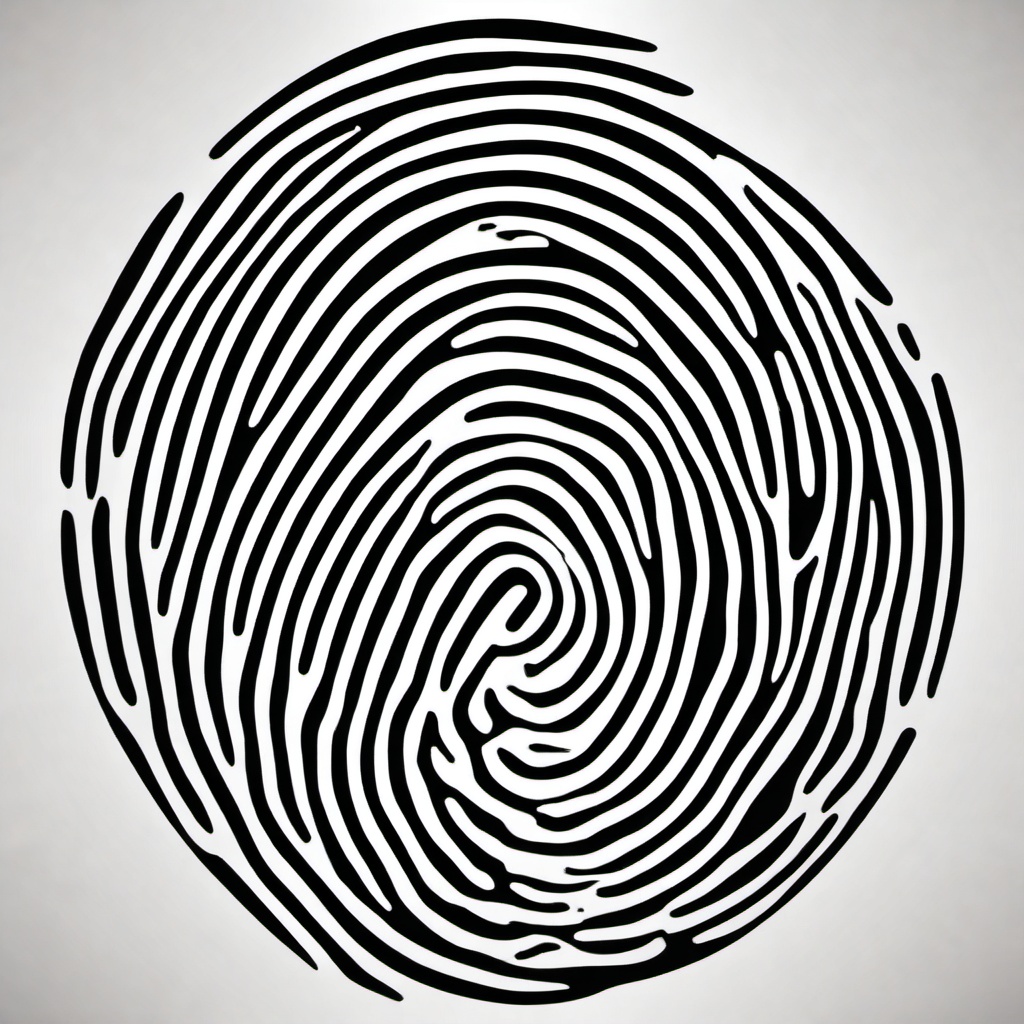 Fingerprint Icon - Fingerprint icon for identity and security,  color vector clipart, minimal style