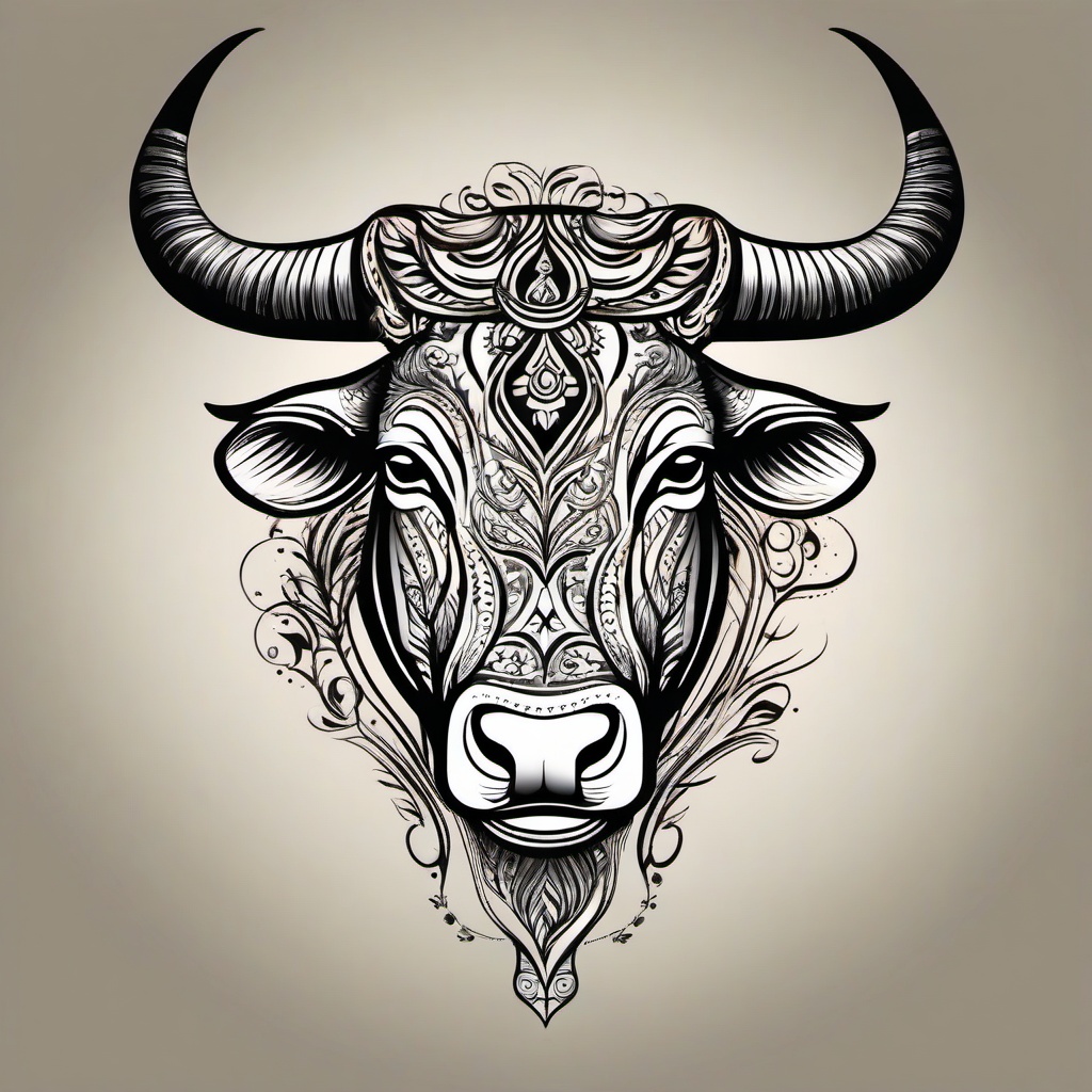 horoscope taurus tattoos  simple vector color tattoo