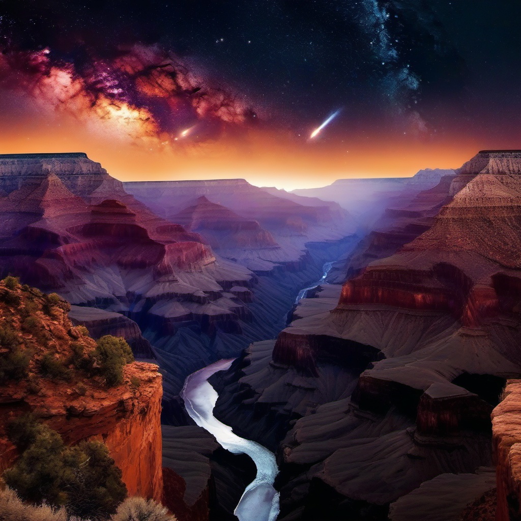 Space Wallpaper - Nebula and Stars in the Grand Canyon  , splash art wallpaper, dull colors