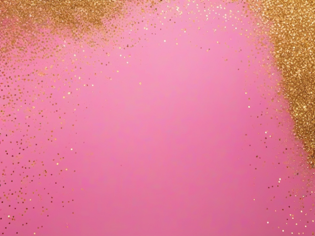 Pink Background With Gold Glitter  