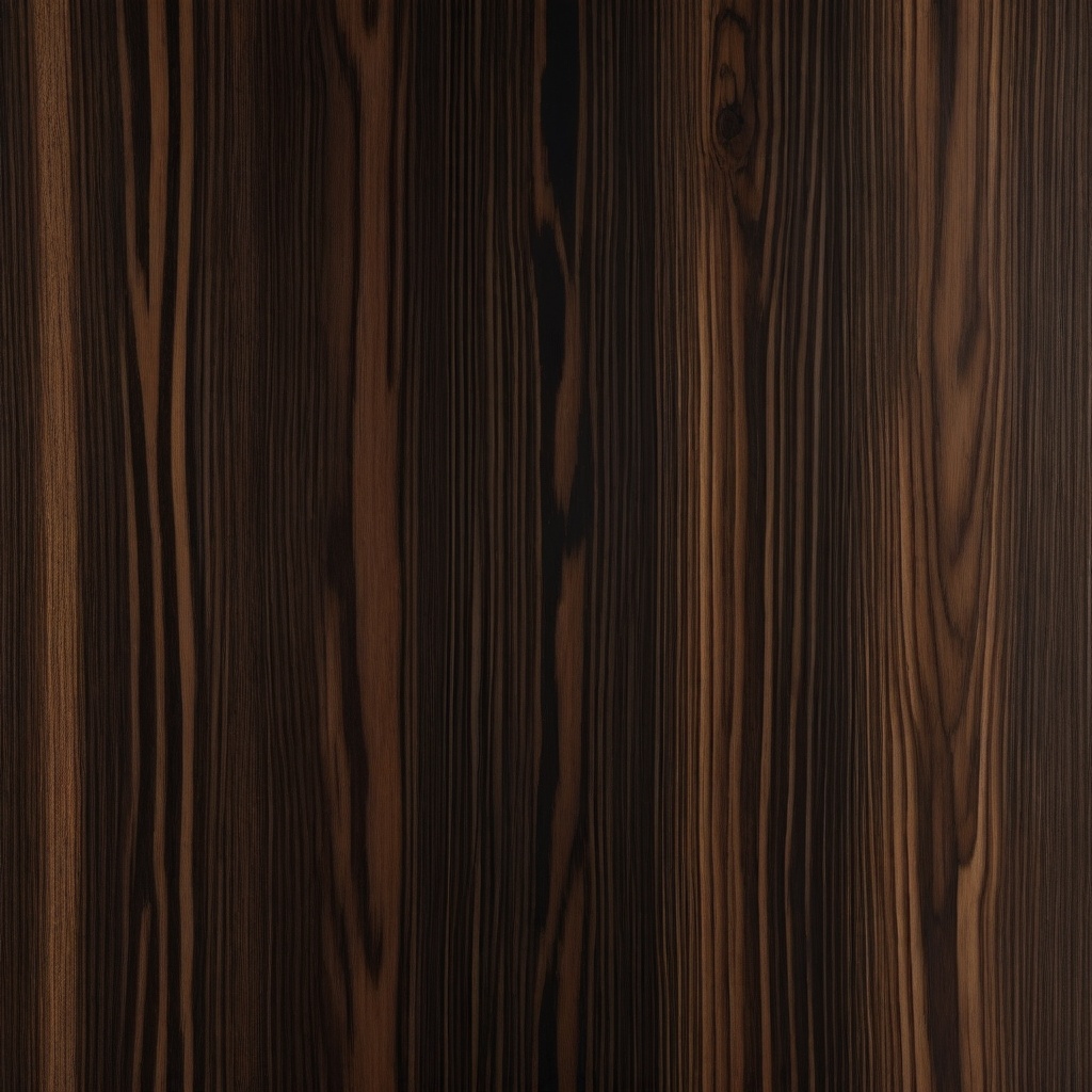 Wood with a dark ebony finish and a luxurious, high-gloss texture top view, product photoshoot realistic background, hyper detail, high resolution