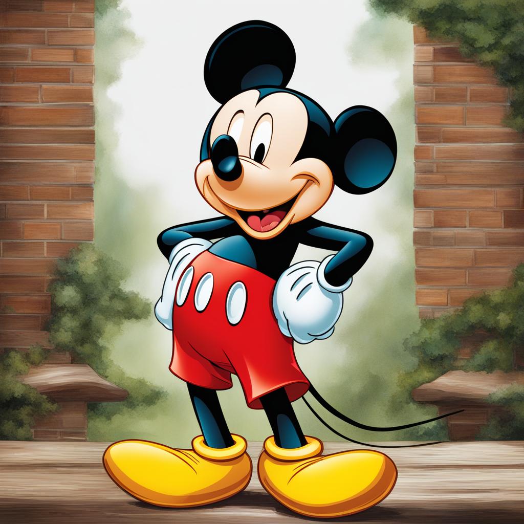 mickey mouse clipart - the iconic mickey mouse, a beloved character in action 