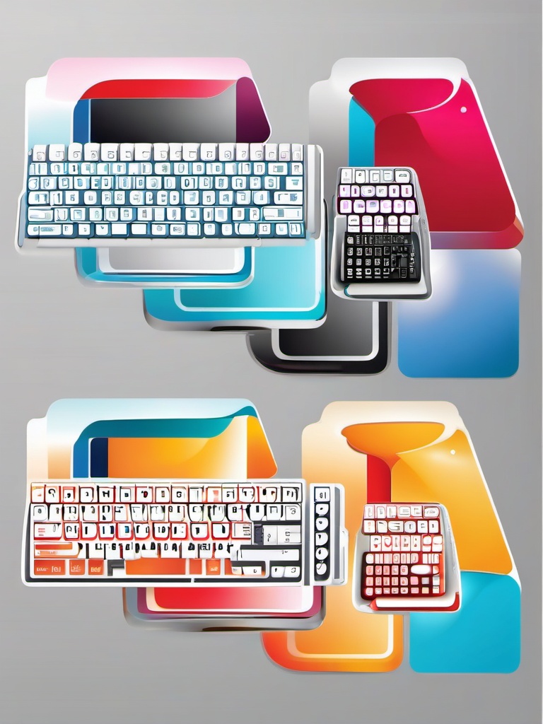 Keyboard clipart - Computer keyboard for typing, ,vector color clipart,minimal