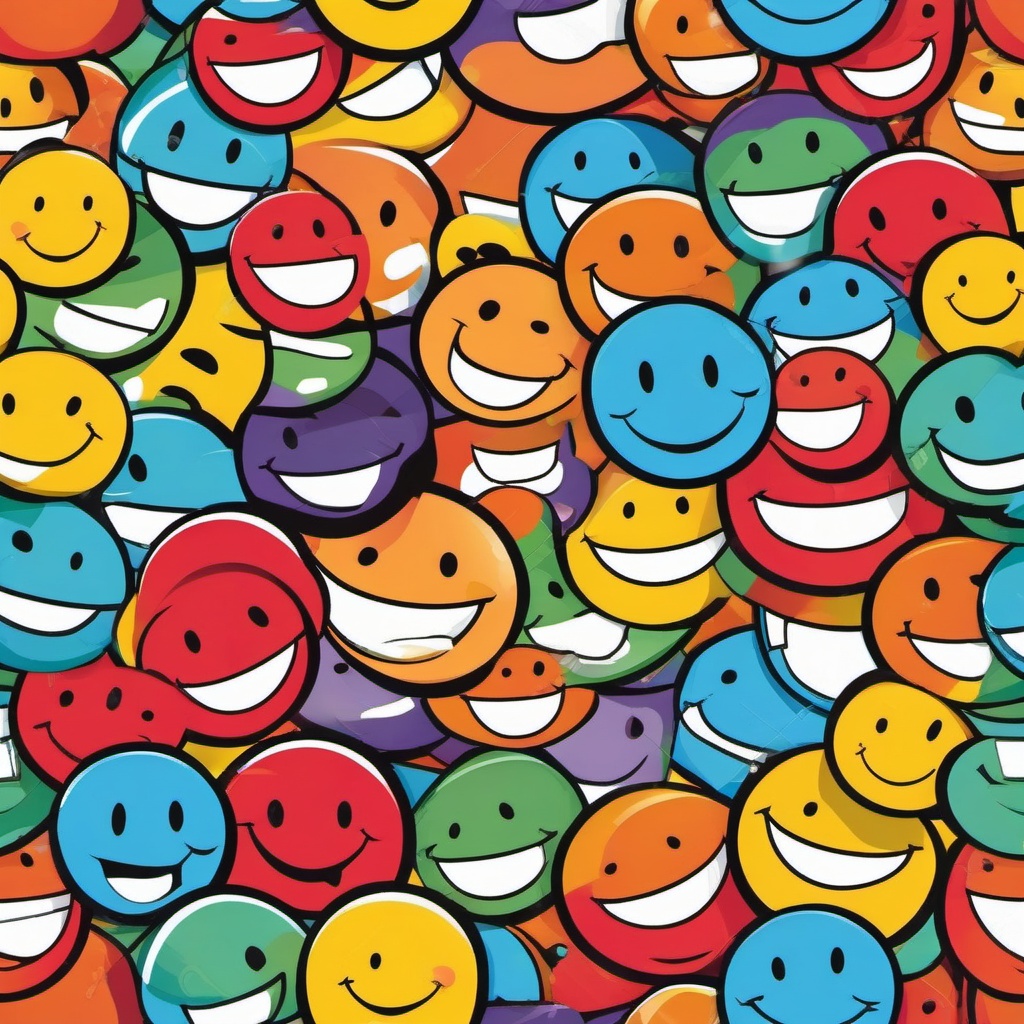 Smile clipart - Smiling face representing happiness and positivity,  color clipart, vector art