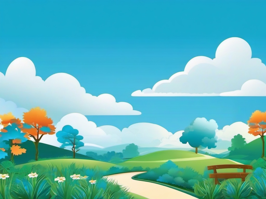 Background Blue Sky Cartoon  ,desktop background wallpaper