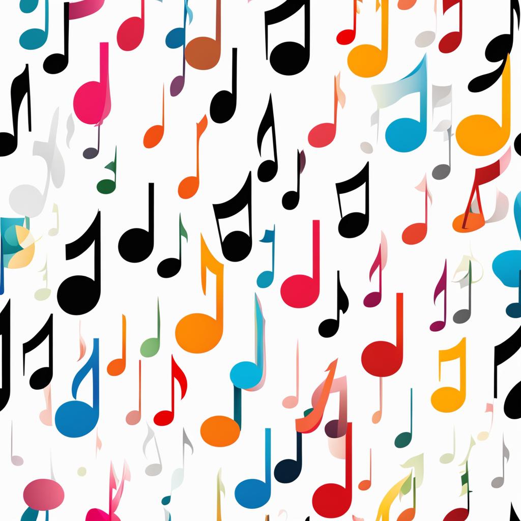 music notes clipart - floating musical notes creating a melodious tune 