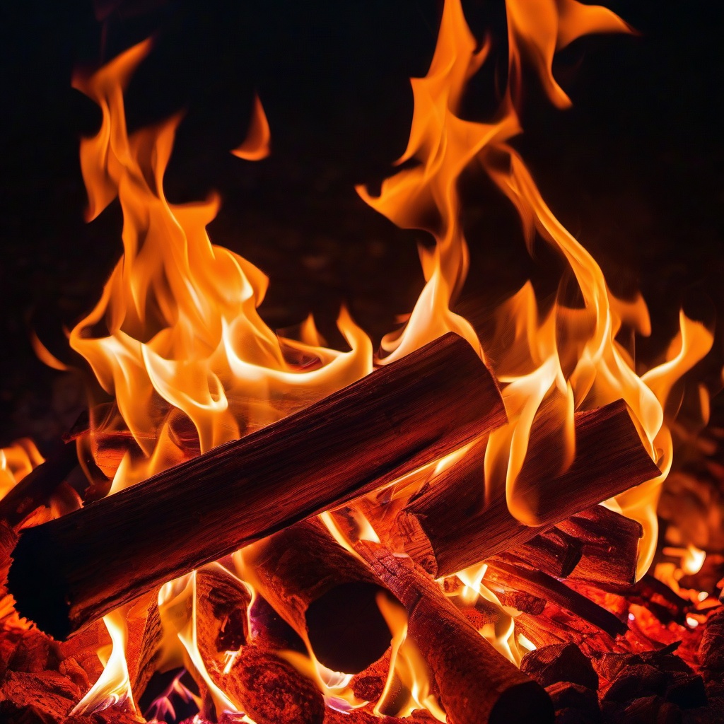 Fire Wallpaper - Intense campfire with glowing embers  background wallpaper