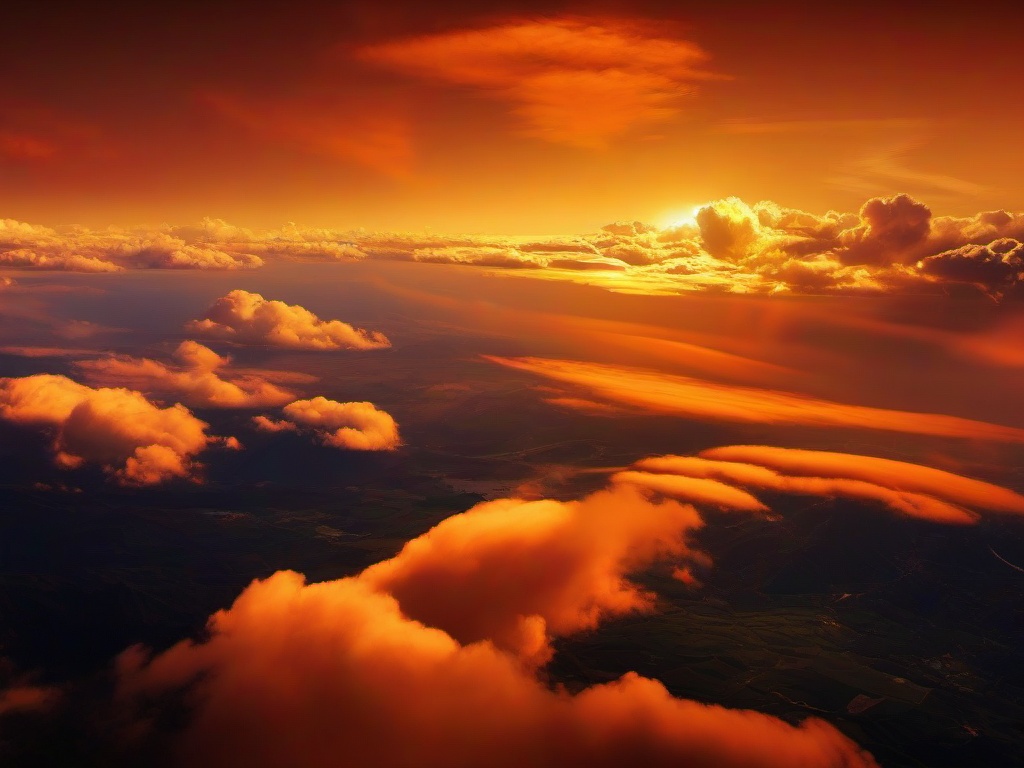 Orange Clouds Wallpaper  ,desktop background wallpaper