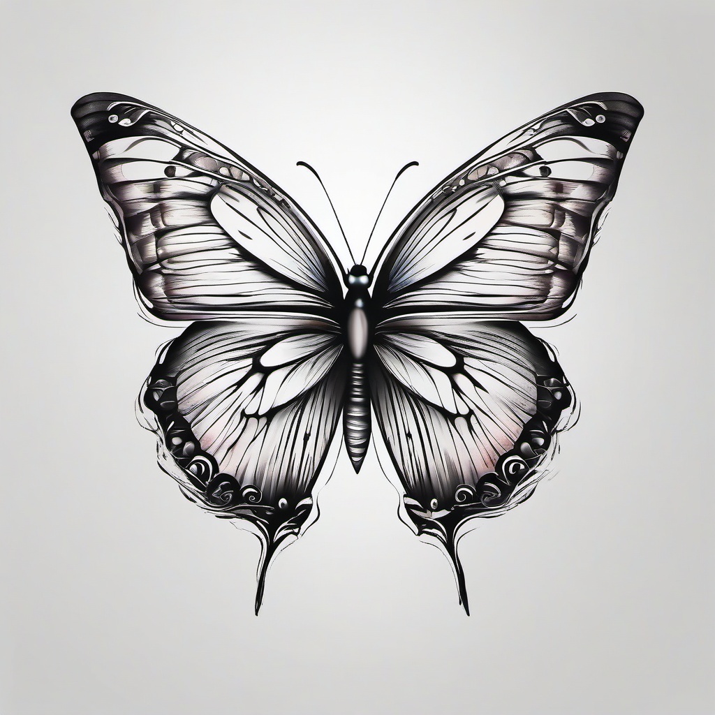 butterfly tattoo design legs  simple color tattoo, minimal, white background