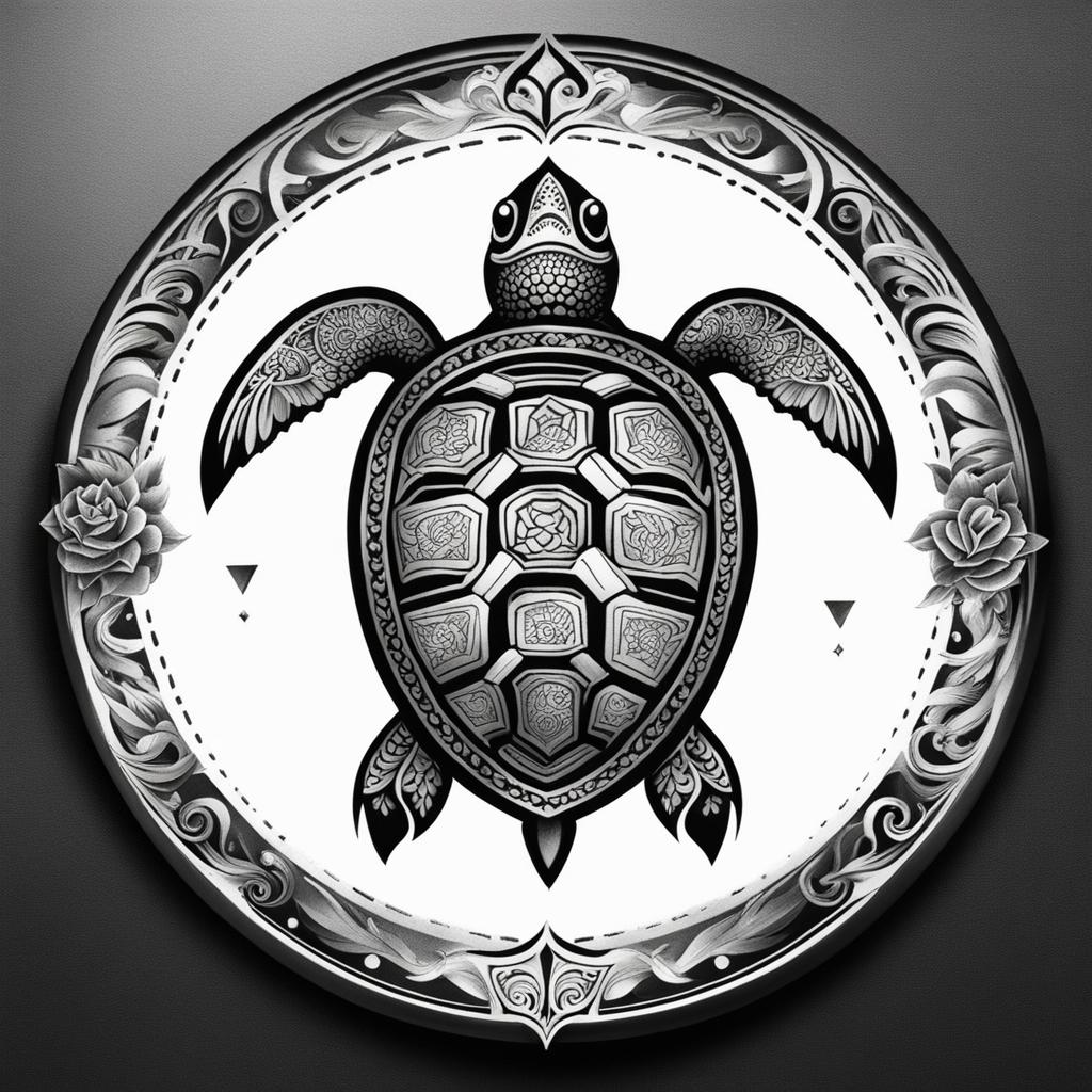 turtle tattoo, symbolizing longevity, patience, and protection. 