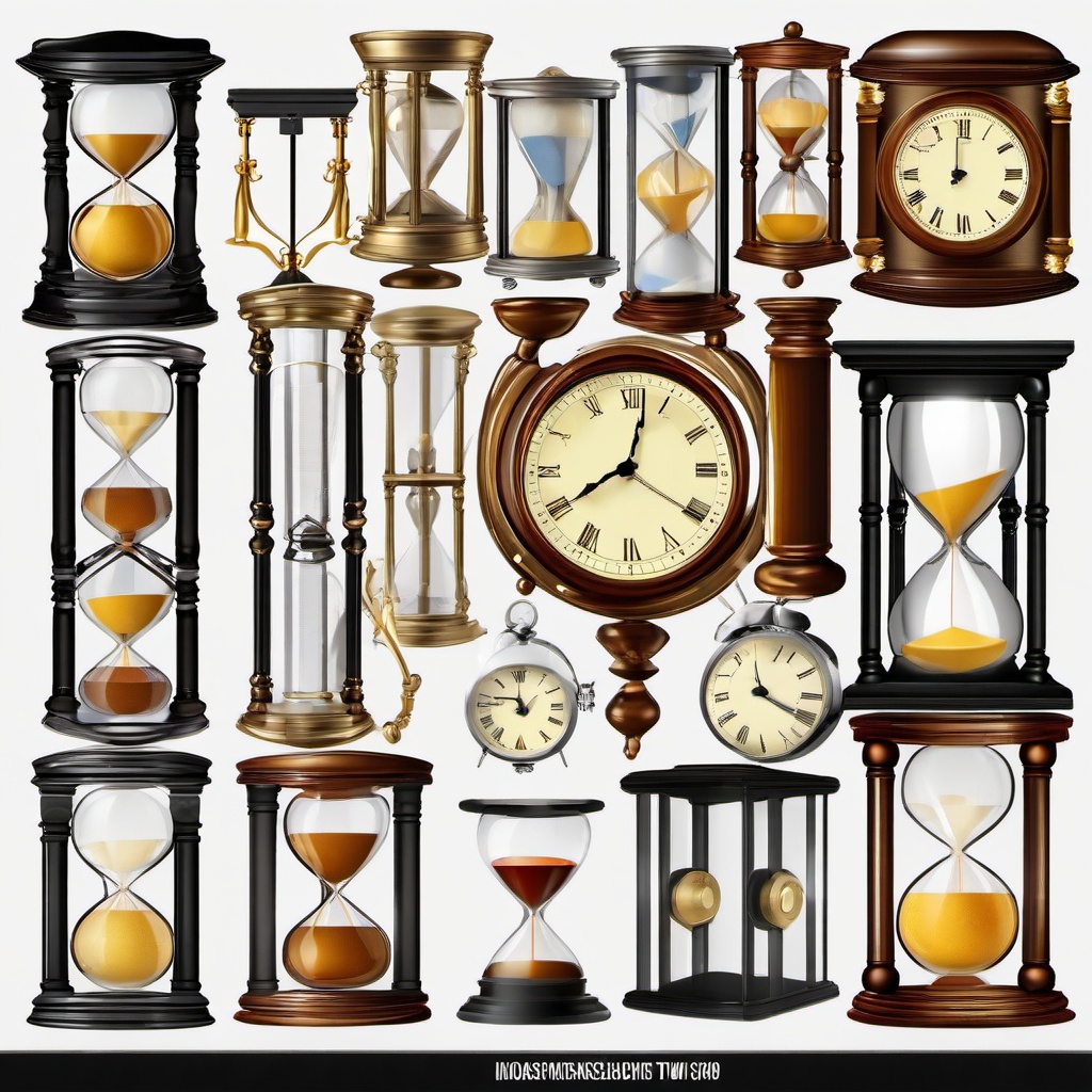 Clock clipart - hourglass measuring time  