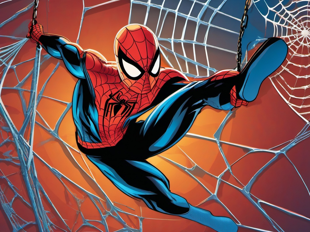 Spider-Man Background - Web-Swinging Superhero Action, Marvel Adventure  intricate patterns, splash art, wallpaper art