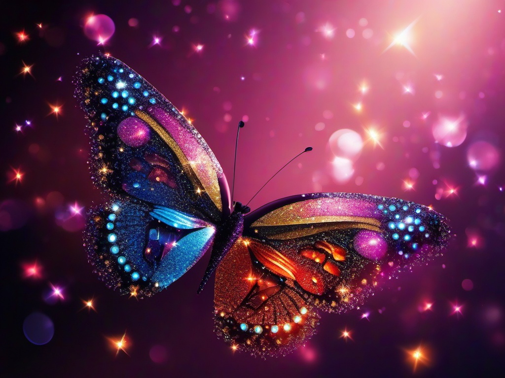 Wallpaper Glitter Butterfly  