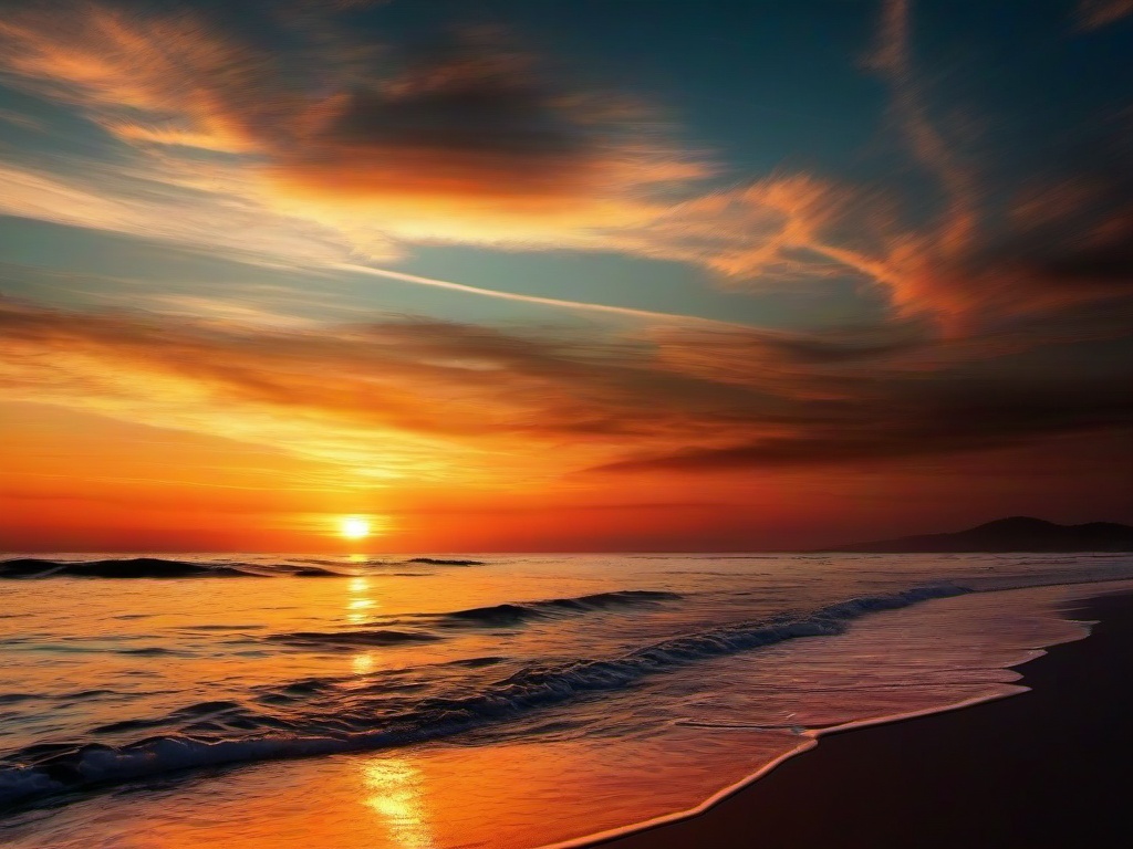 Sunset Beach Sky Background  ,desktop background wallpaper