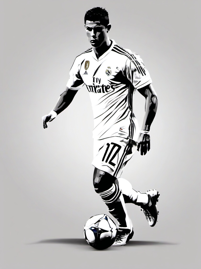 sketch of ronaldo  minimal rough sketch scribbles,doodles,black and white