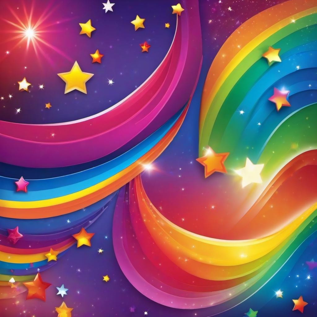 Rainbow Background Wallpaper - rainbow and stars background  