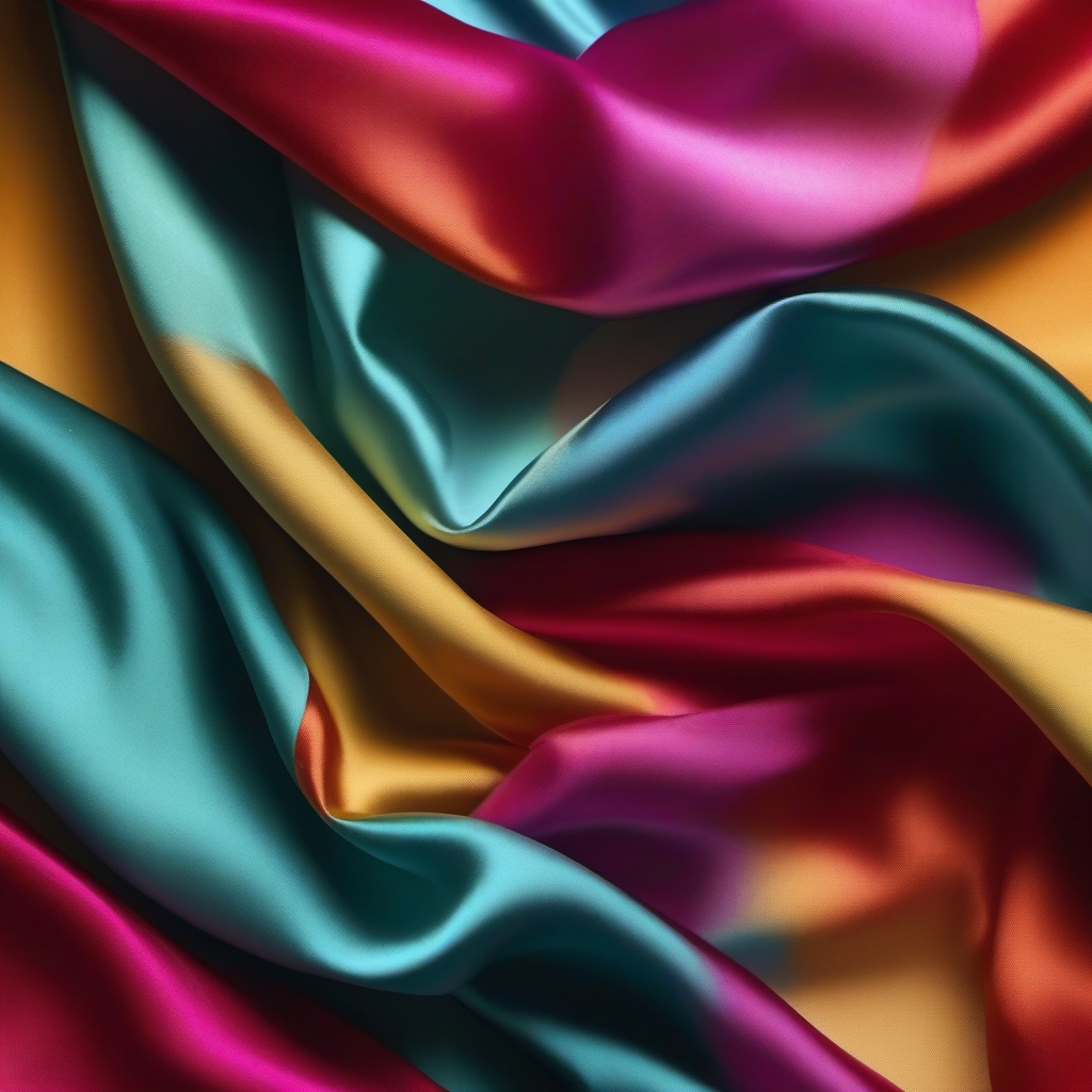 silk cloth  with creases and petals strewn over, top view multicoloured, photo realistic, hyper detail, high resolution