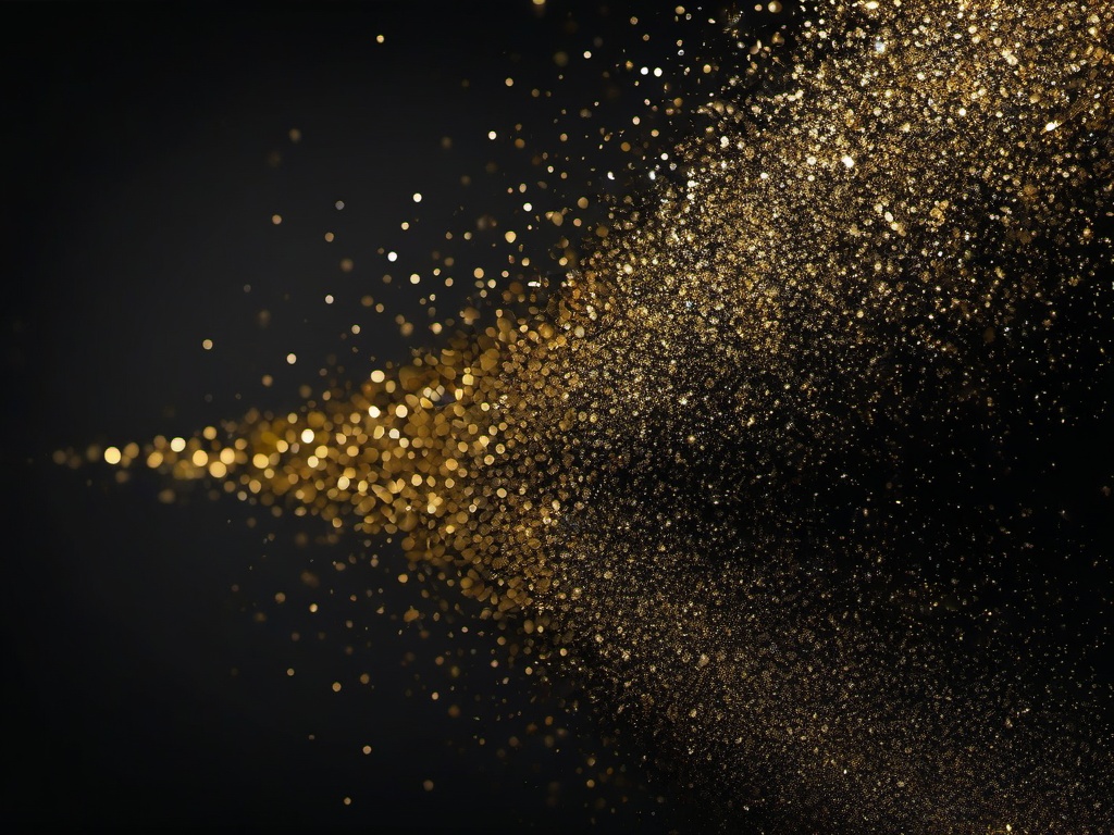 Gold Glitter And Black Background  