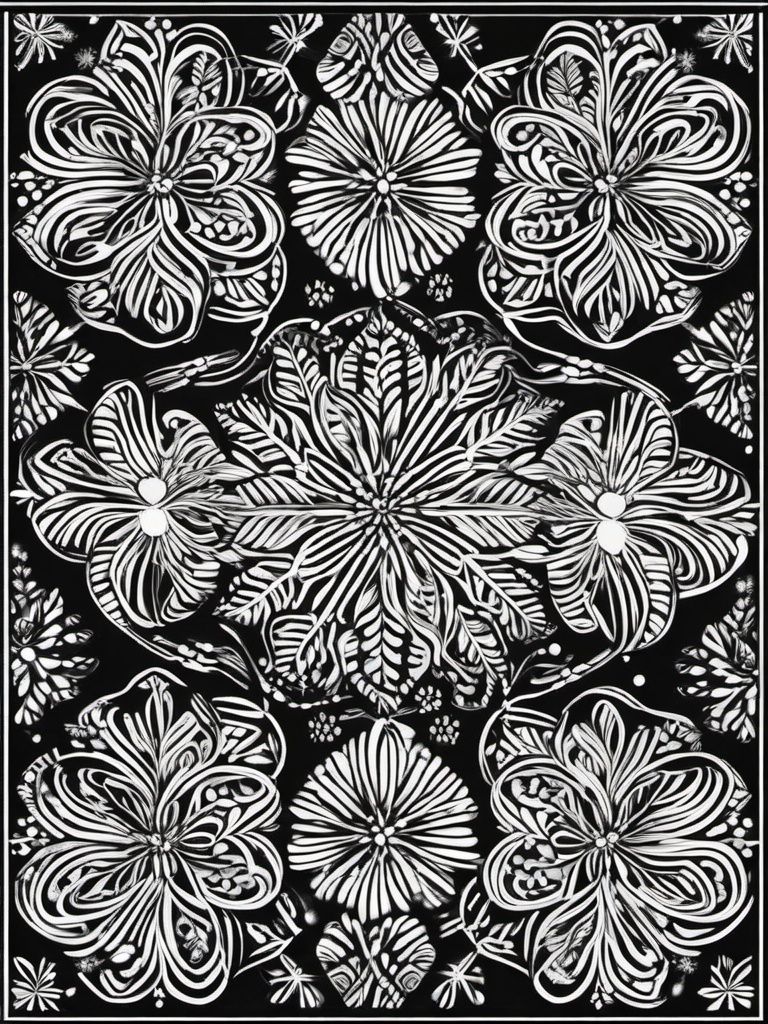 Winter Frost Coloring Pages - Beautiful Frost Patterns on Cold Surfaces  minimal black outline printable sheet, coloring page