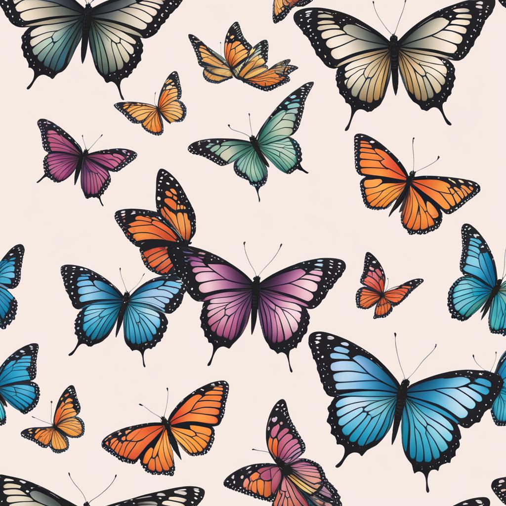 butterfly clipart - a delicate butterfly in flight. 