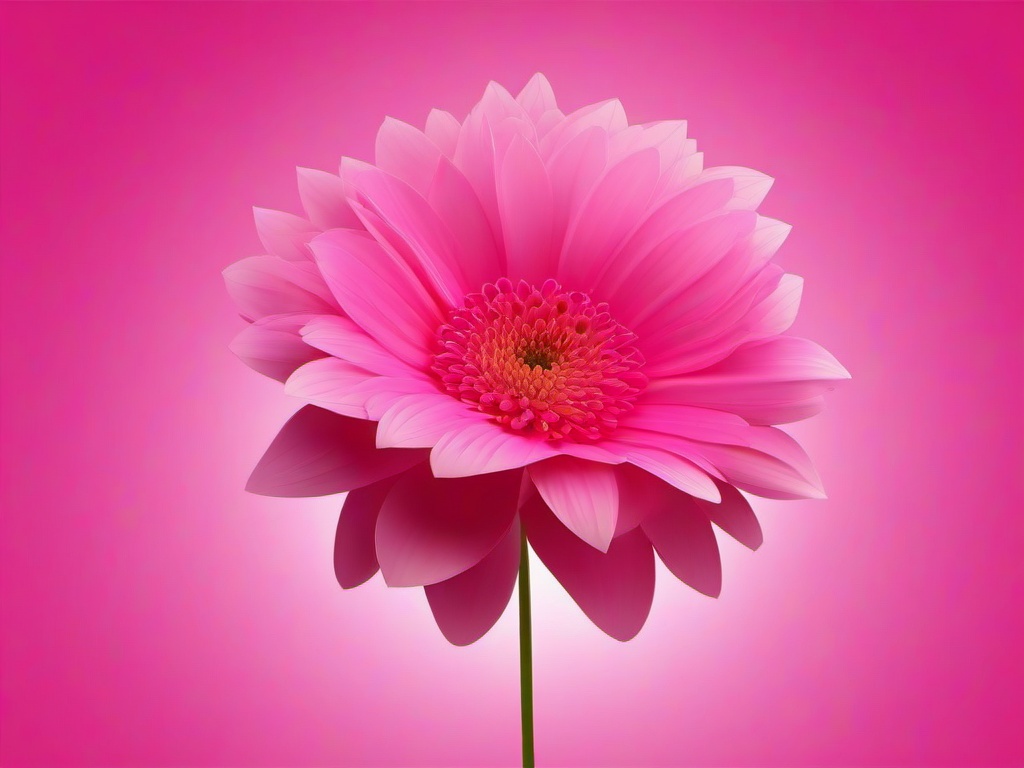 Flower With Pink Background-Pink with a single large flower illustration  background wallpaper