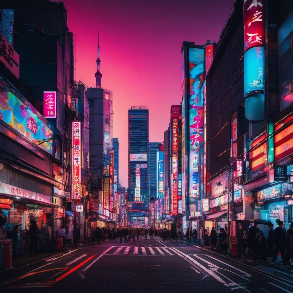 Cool Wallpapers - Neon Lights in Tokyo's Shinjuku District  , splash art wallpaper, dull colors