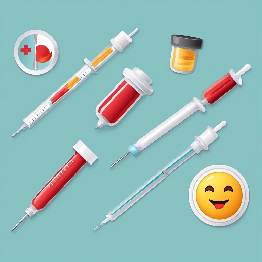 Syringe Emoji Sticker - Medical precision, , sticker vector art, minimalist design