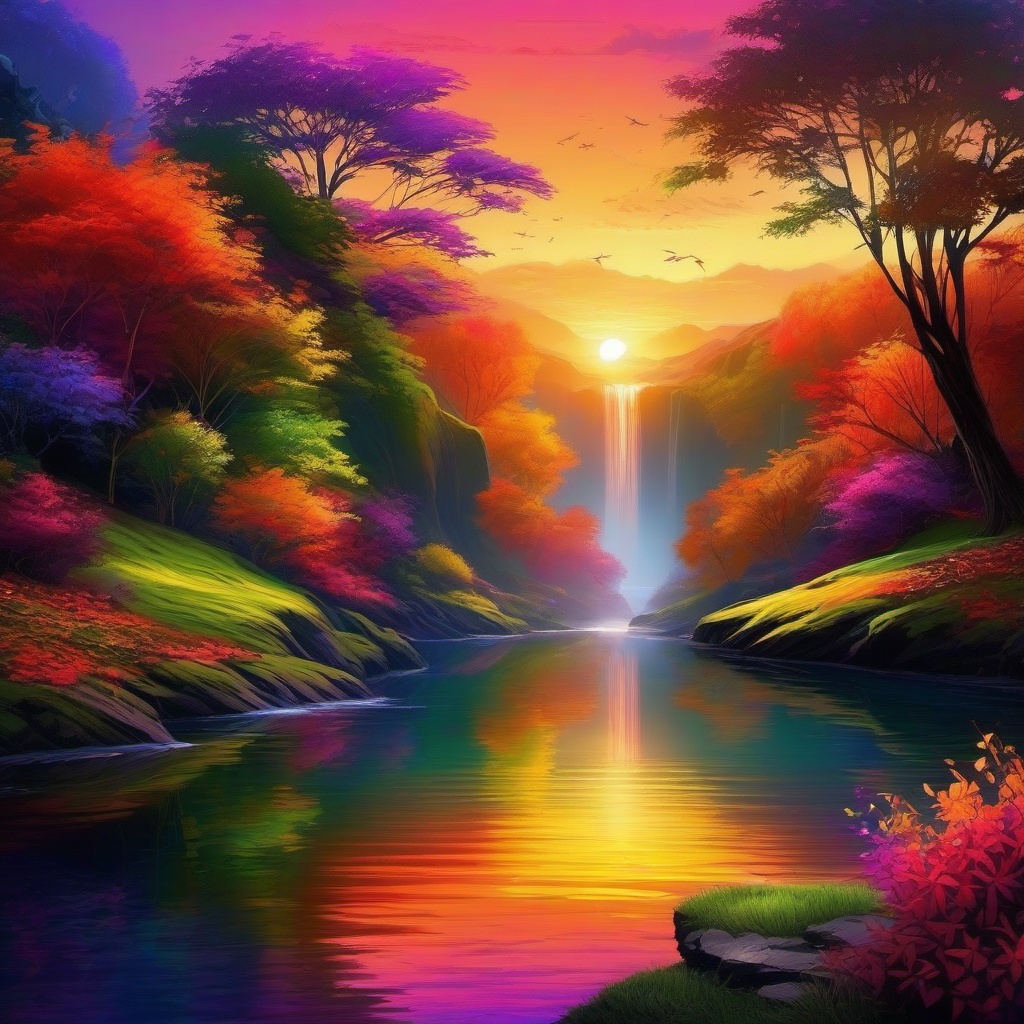 Cool Scenic Backgrounds Breathtaking Views and Stunning Scenery wallpaper splash art, vibrant colors, intricate patterns